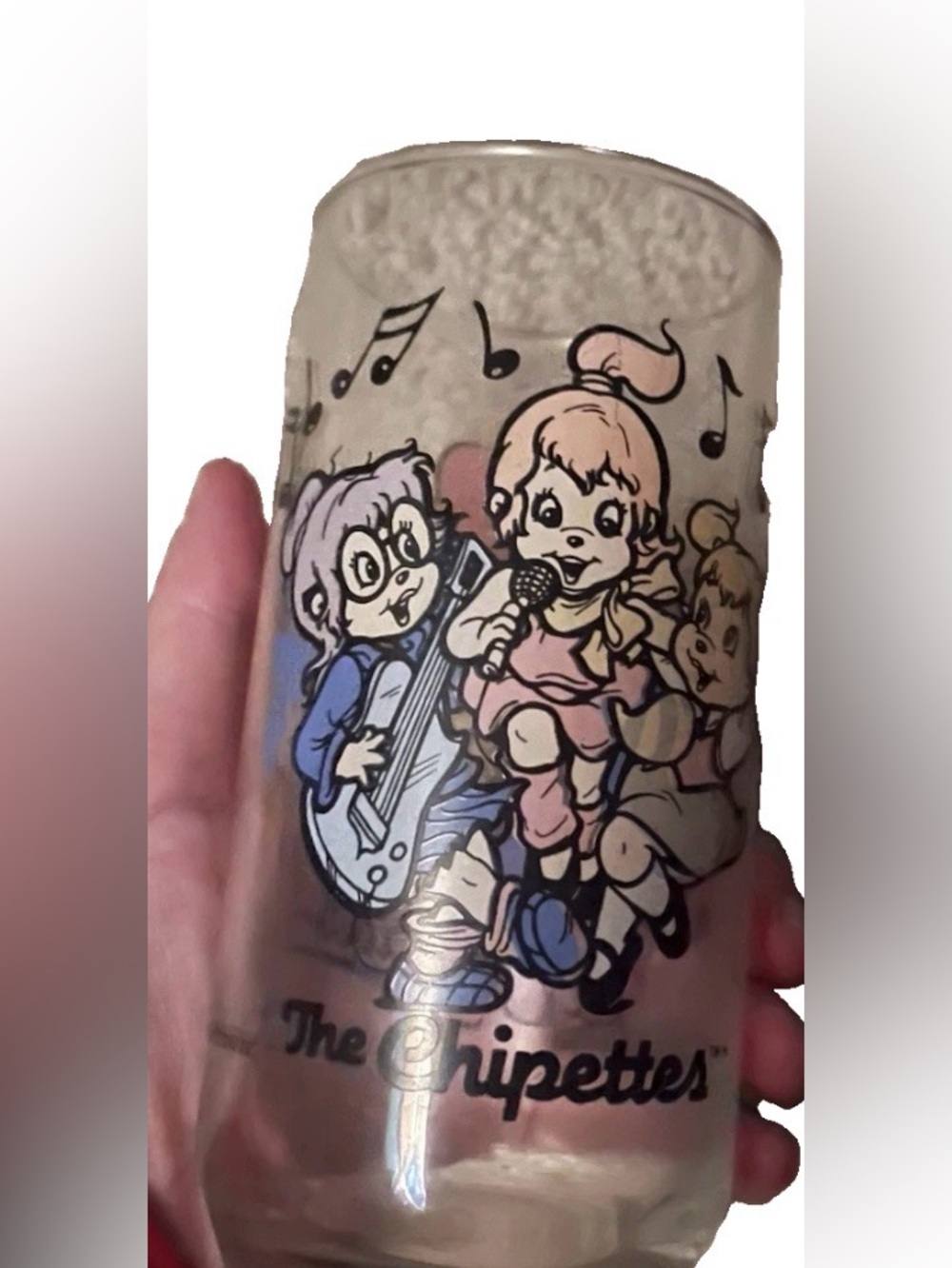 The Chipettes vintage 1985 glass cup